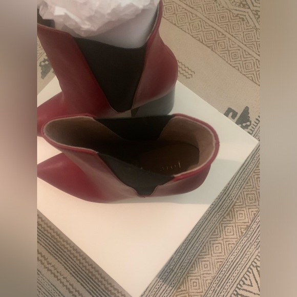 Joie red leather booties - Picture 4 of 11